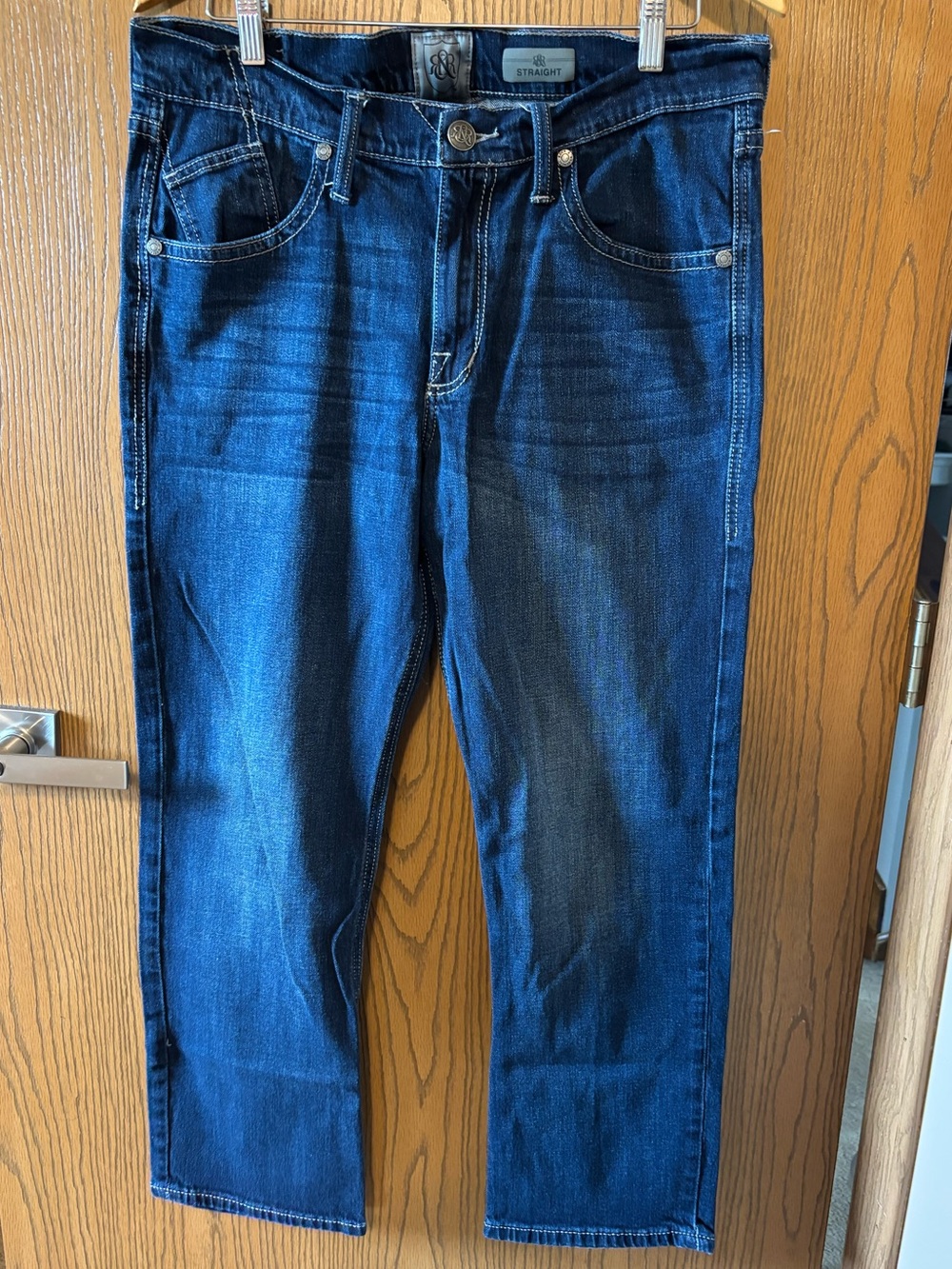 Rock & Republic Neil 34x30 Men's Deep Blue Relaxed Straight Jeans